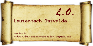 Lautenbach Oszvalda névjegykártya